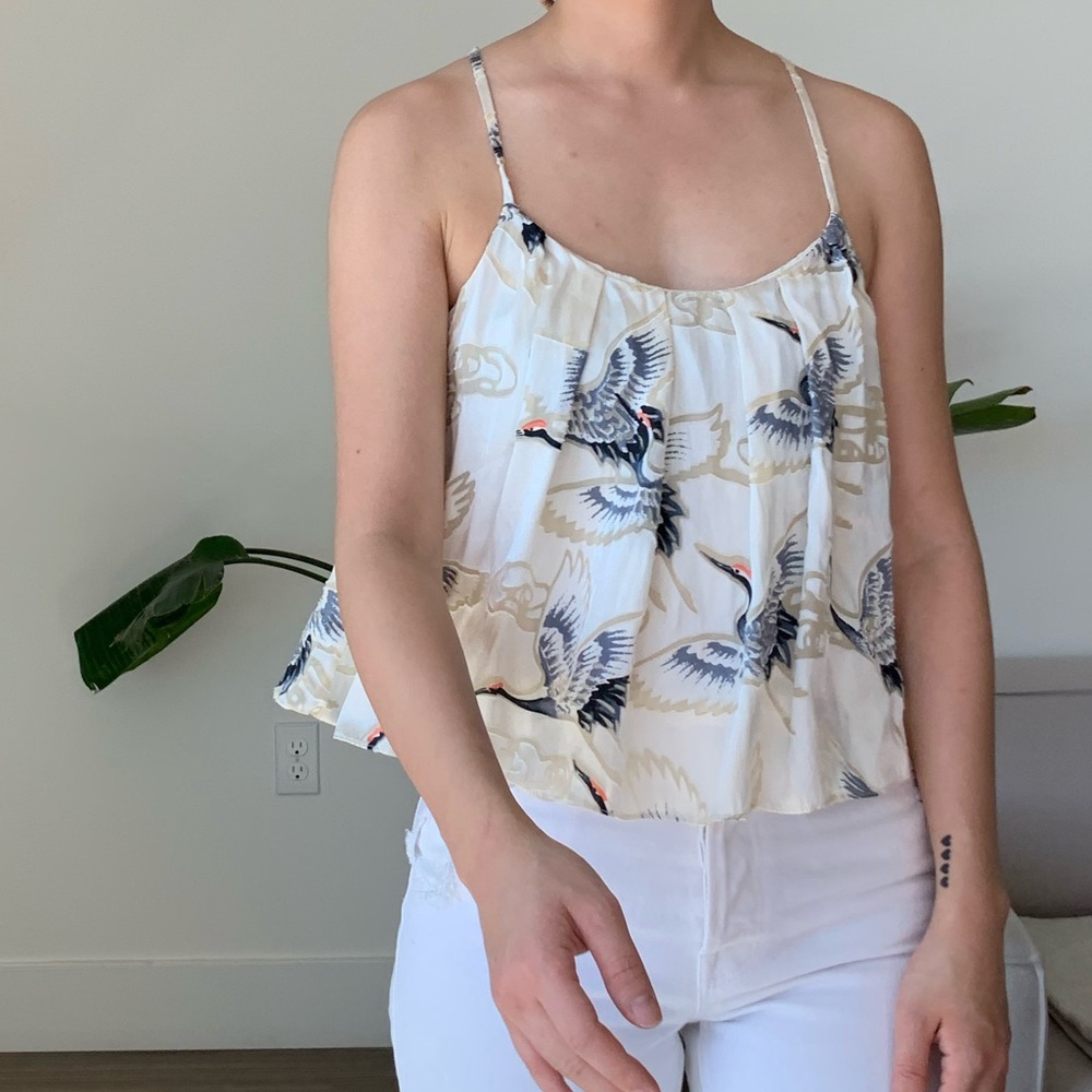 Satin burnout pleated top